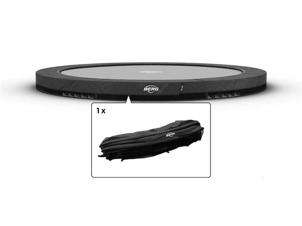 BERG Trampoline Beschermrand Elite - InGround - 380 cm - Grijs