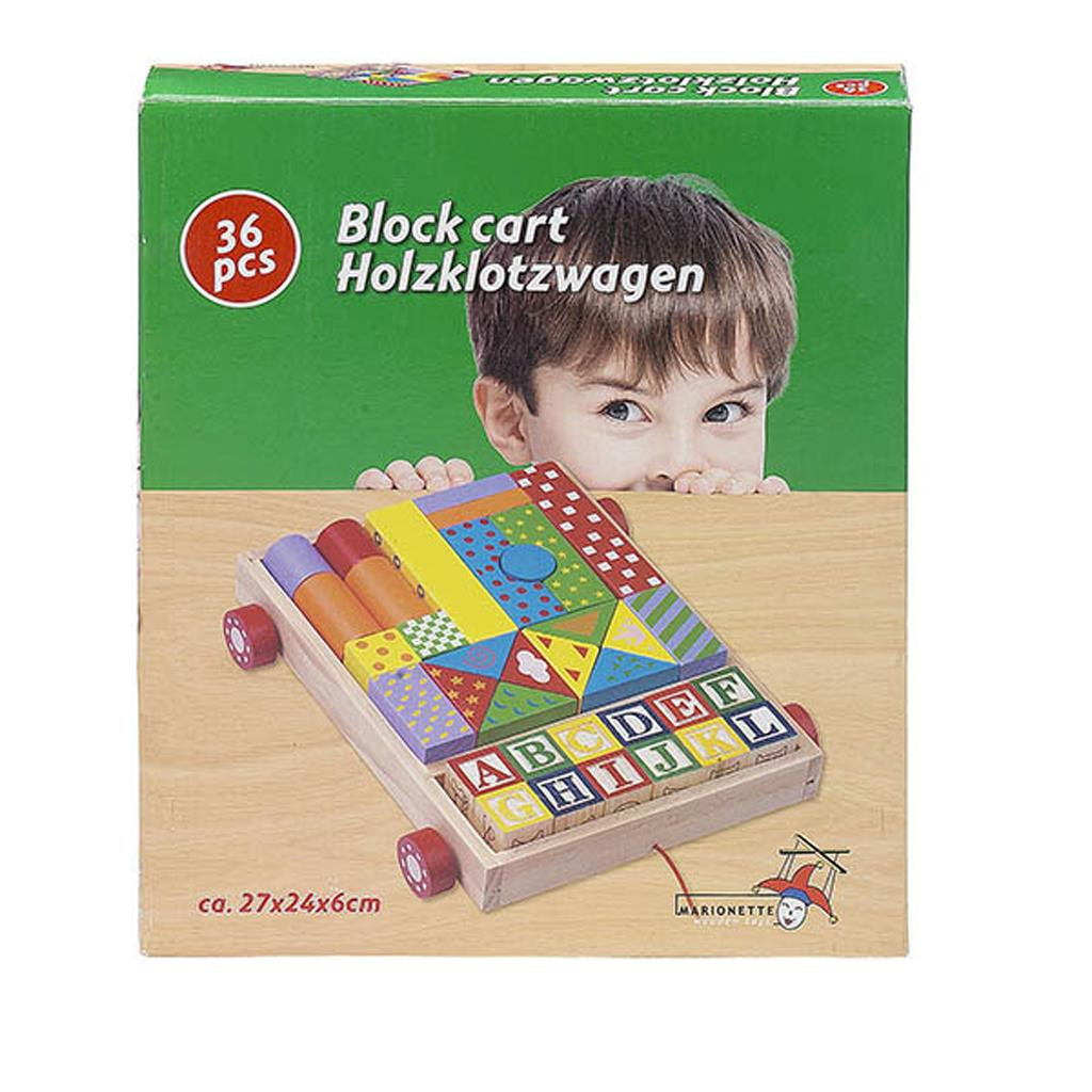 Blokkenkar Gekleurd 36-Delig