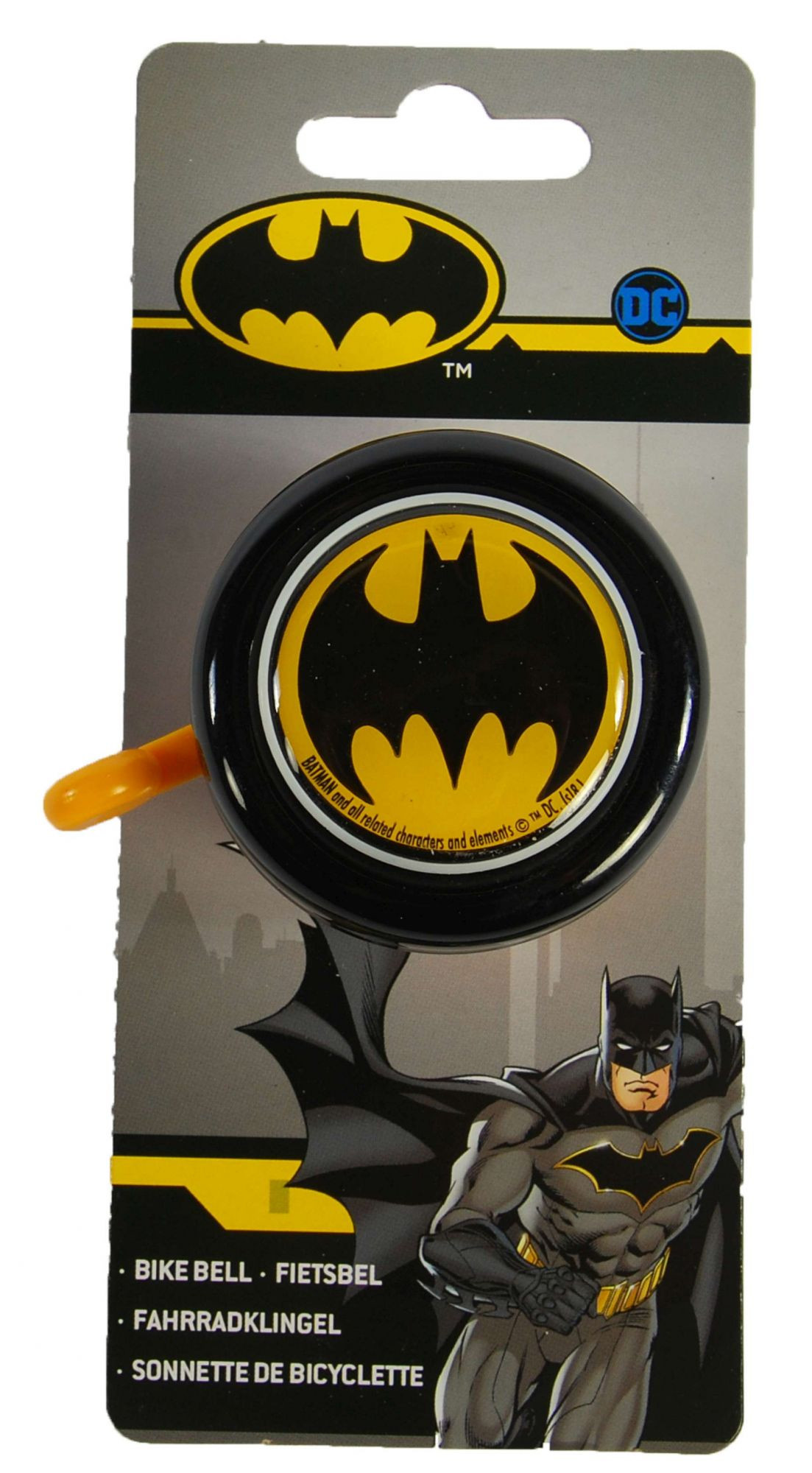 BATMAN Fietsbel - Zwart / Geel