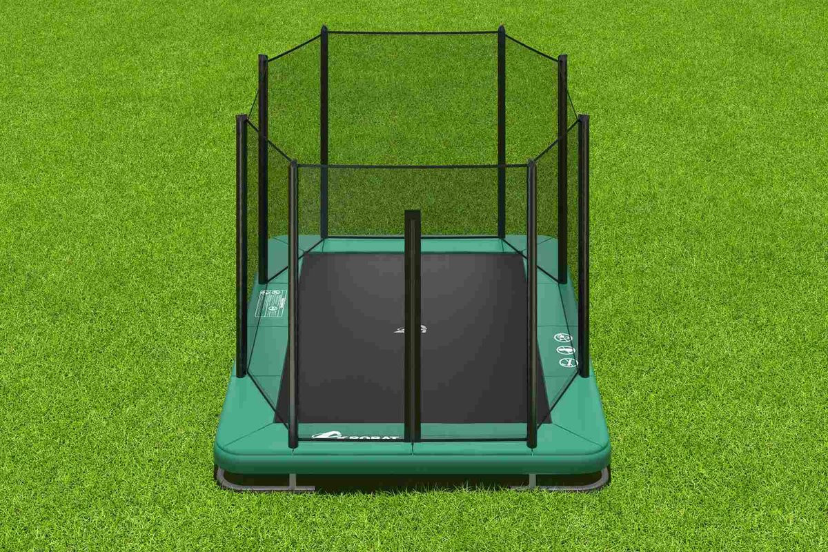 Akrobat Trampoline Primus met Veiligheidsnet  - 335 x 244 cm - Groen