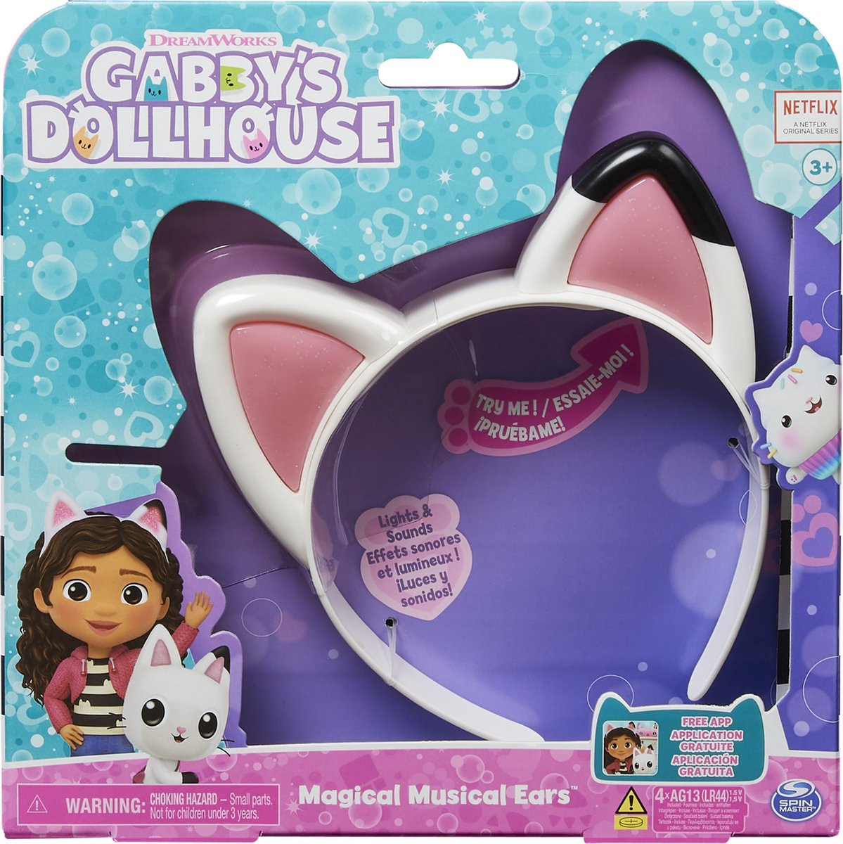 Gabby's Dollhouse Magical Music Ears - Haarband - Kattenoren haarband - Met lichtjes, muziek en geluiden 