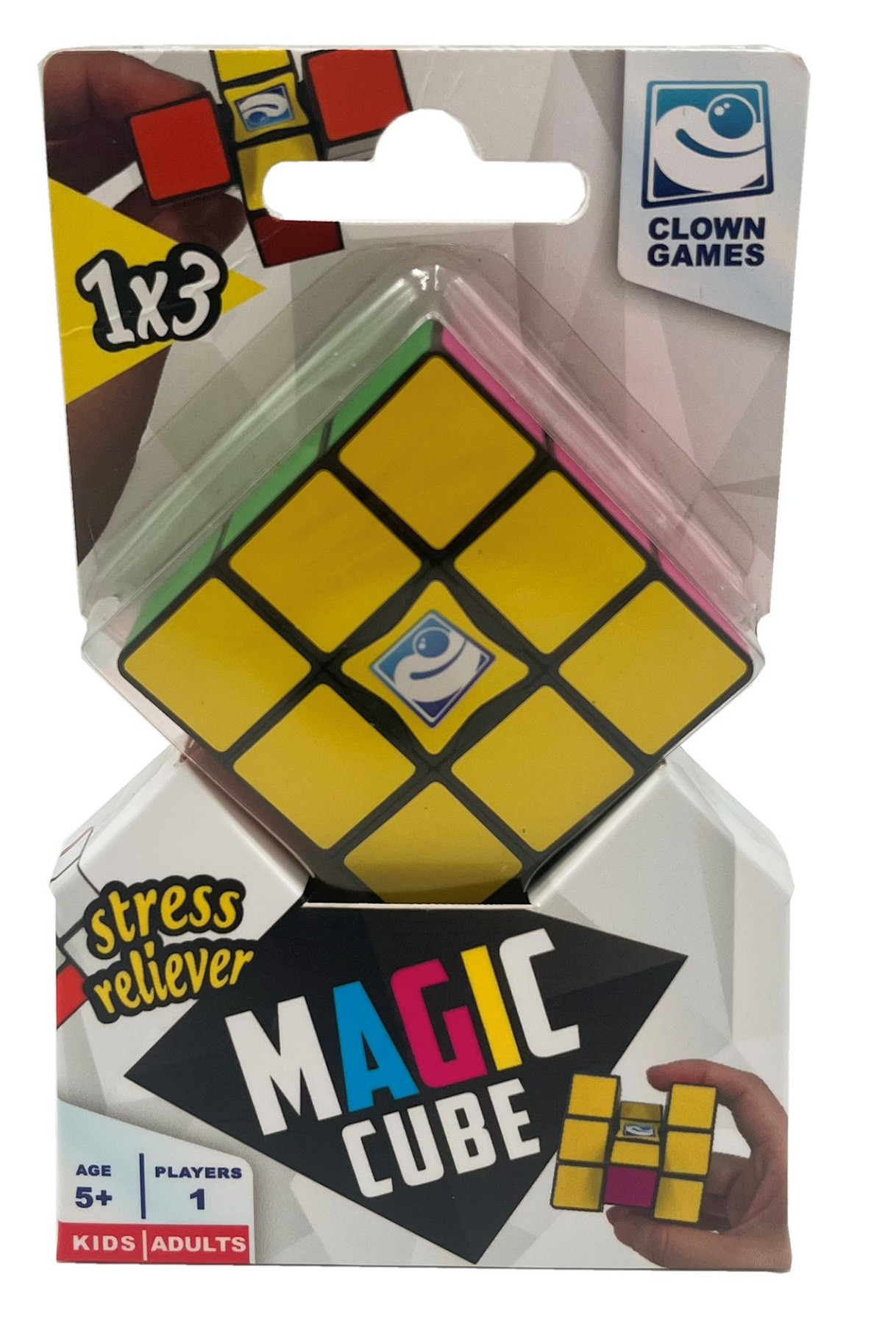 Clown Magic Cube 1x3 - Fidget Puzzle Puzzel