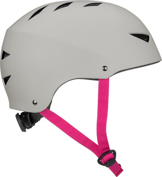 Skate Helm - Stone Blush - Verstelbaar - Grijs / Roze - Maat M