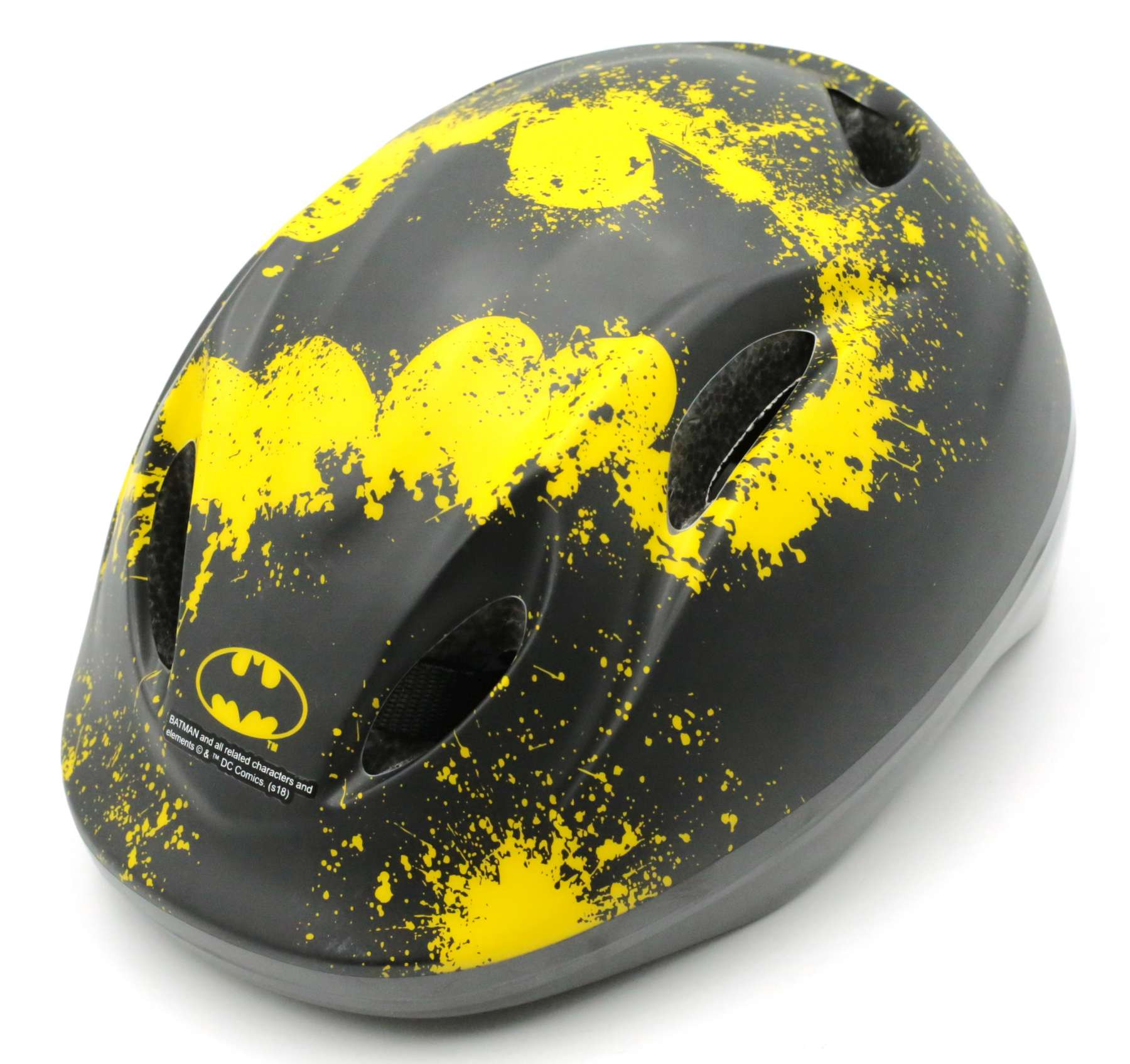 BATMAN Fiets Helm - Skate Helm - 51/55 cm - Zwart / Geel