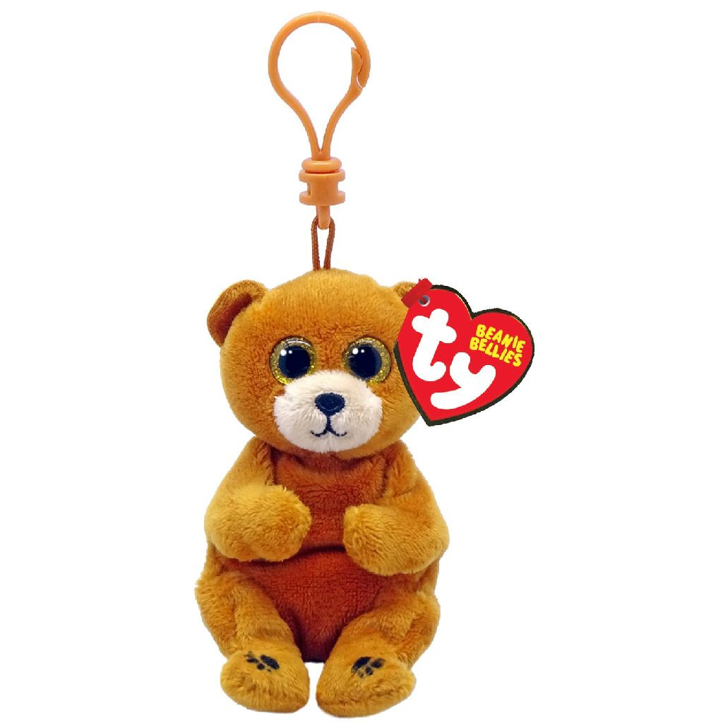 Ty Beanie Babies Bellies Clip - Duncan Bear - Sleutelhanger - 10 cm