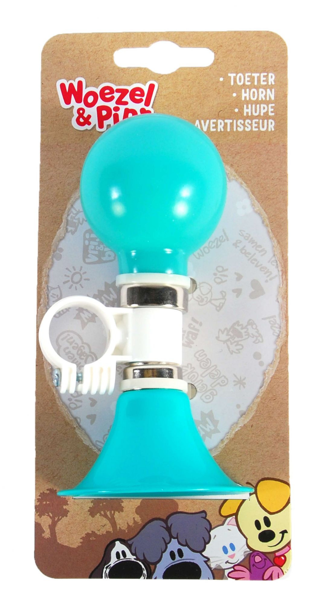 Woezel en Pip Fietstoeter - Mint Blauw