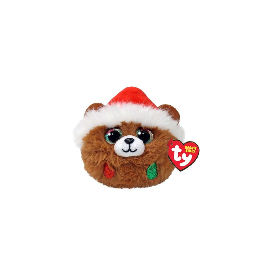 Ty Teeny Puffies Christmas Bear Pudding - Knuffel - 10 cm