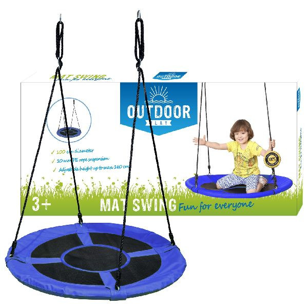 Outdoor Play Mat Swing - Nestschommel - Blauw - 100 cm