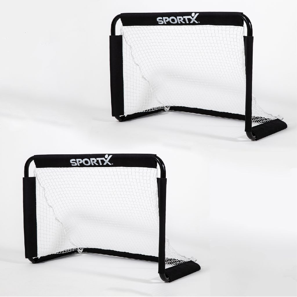 SportX Metalen Voetbaldoel - Set van 2 Stuks - 78 x 56 x 45 cm