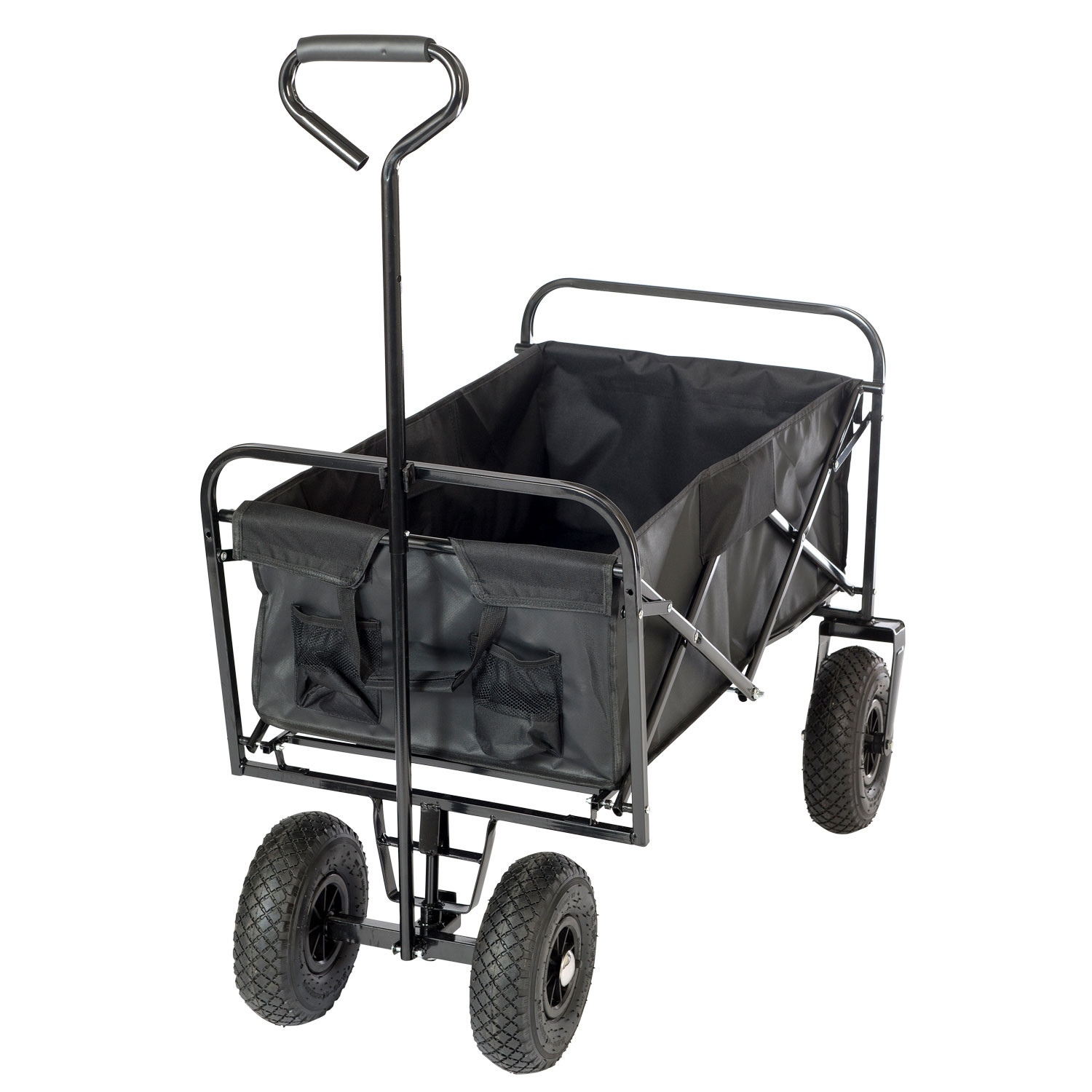 Bolderkar / Bolderwagen met Luchtbanden - Opvouwbaar - Limited Black Edition - Zwart