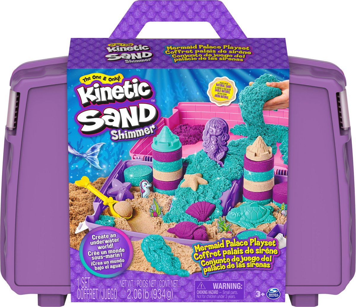 Kinetic Sand Shimmer - Opvouwbare Meermin Zandbak Speelset