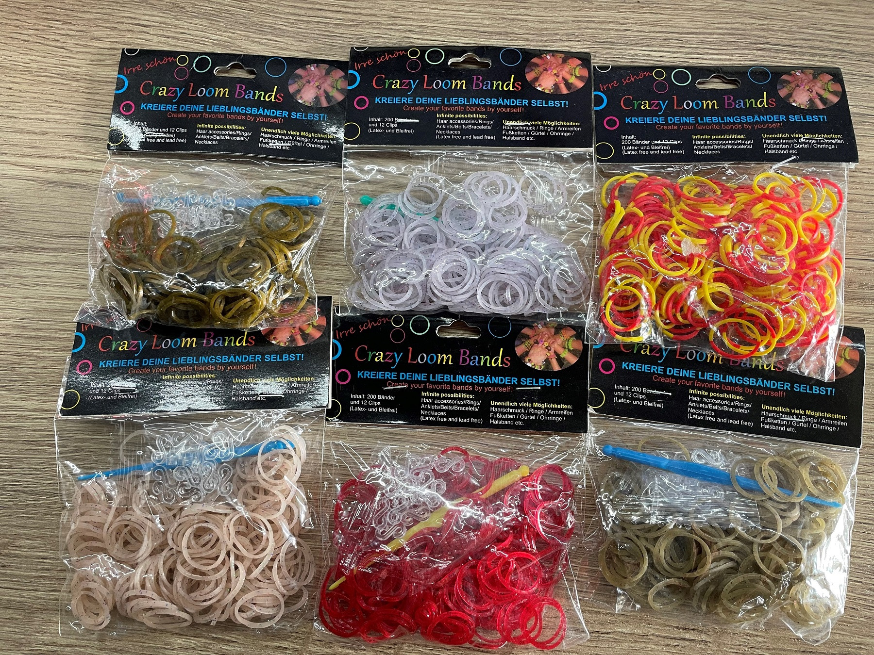 Crazy Loom Bands met Glitter - Prijs per Stuk