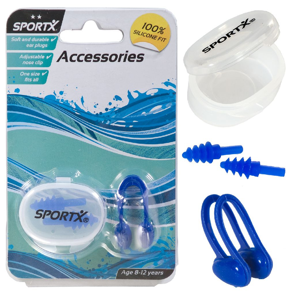 SportX Neusclip en Oordopjes