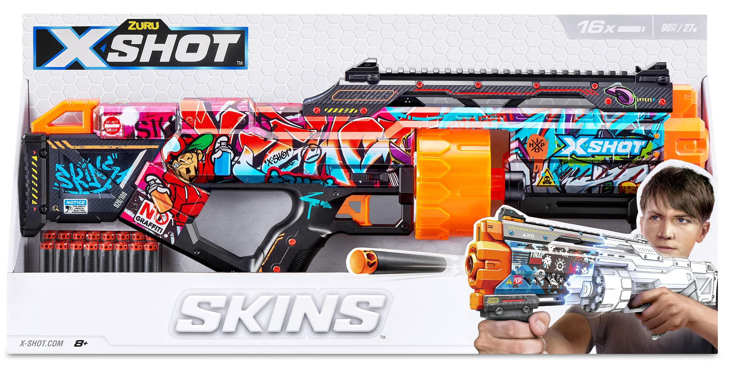Zuru X-Shot Skins Last Stand - 16 Foam Pijltjes - Foam Blaster