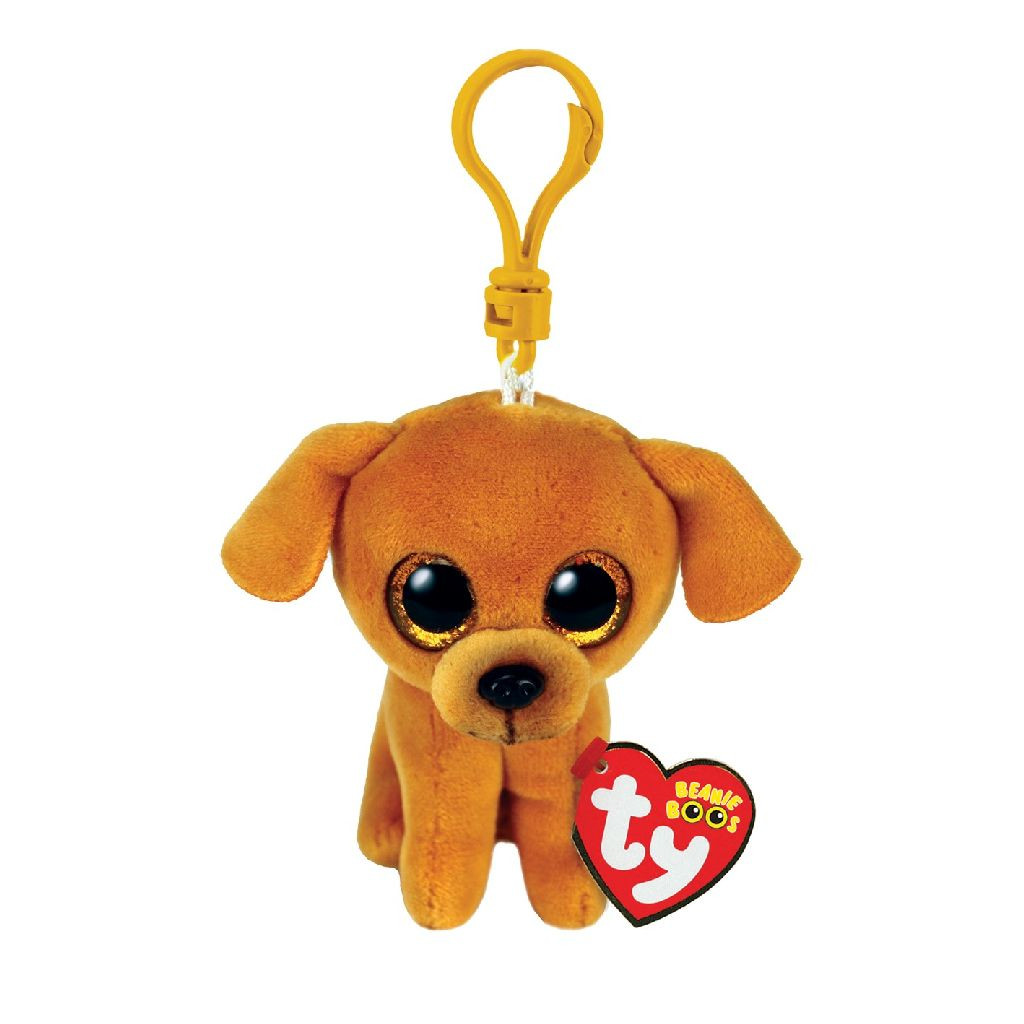 Ty Beanie Boo's Clip Zuzu Lightbrown Dog -Sleutelhanger - 7 cm