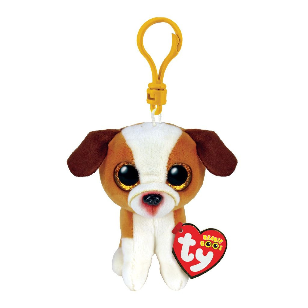 Ty Beanie Boo's Clip Hugo Bulldog -Sleutelhanger - 7 cm