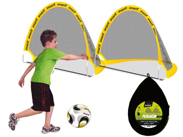 SportX Voetbaldoel - Pop Up - 80 x 60 x 60 cm - 2 Stuks