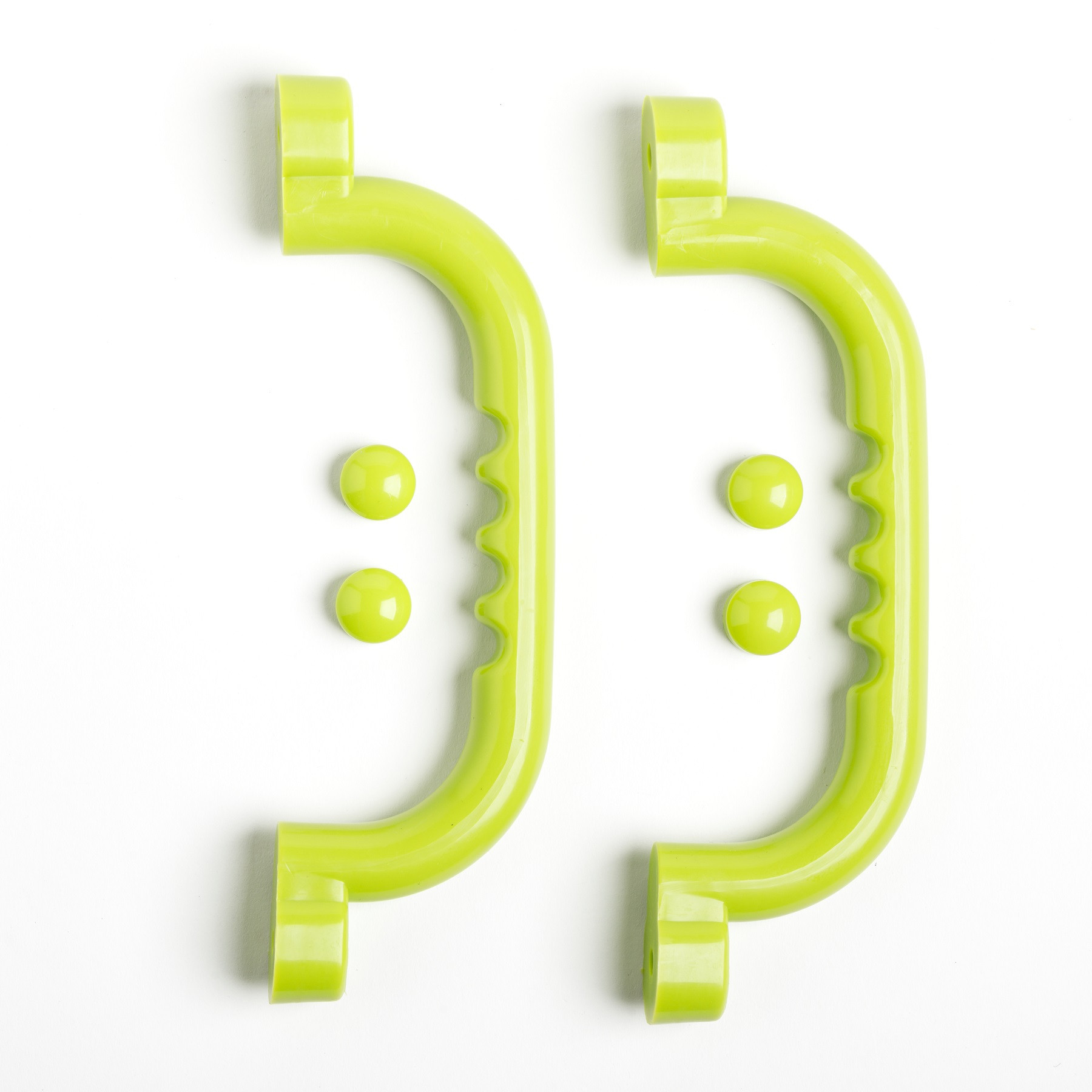 Kunststof Handgrepen Set - Limoengroen