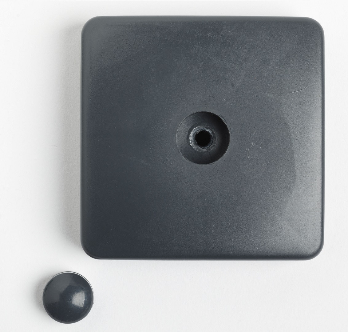 Kunststof Paalkap  90 x 90 mm - Antraciet