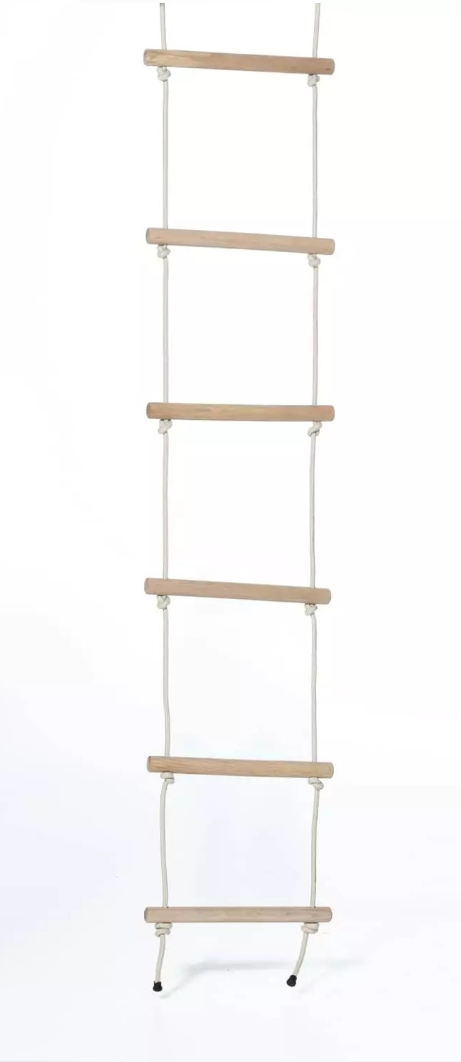 Houten Touwsportladder - Klimladder met Beige Touw