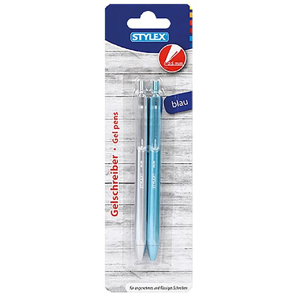 Pen Gelvulling Blauw - 2 stuks