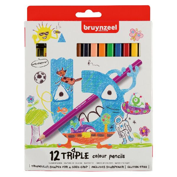 Bruynzeel Kleurpotloden Triple - 12 Stuks