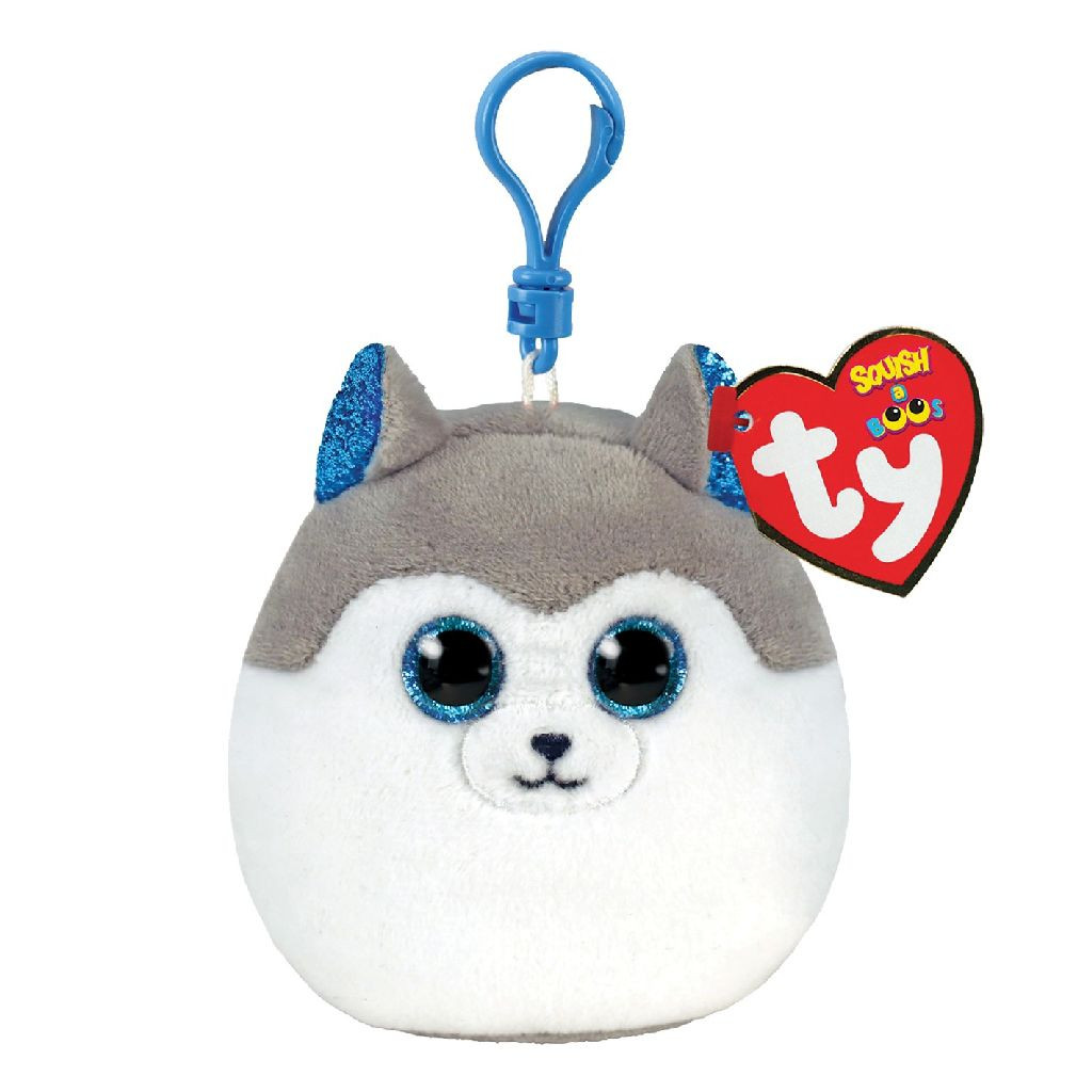 Ty Squish A Boo Clips Slush Husky - Sleutelhanger - 8 cm