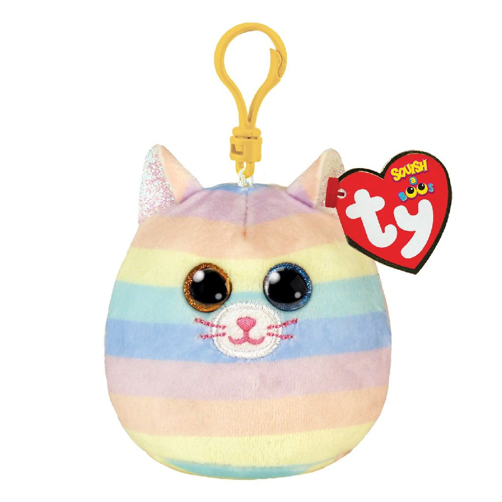 Ty Squish A Boo Clips Heather Cat - Sleutelhanger - 8 cm