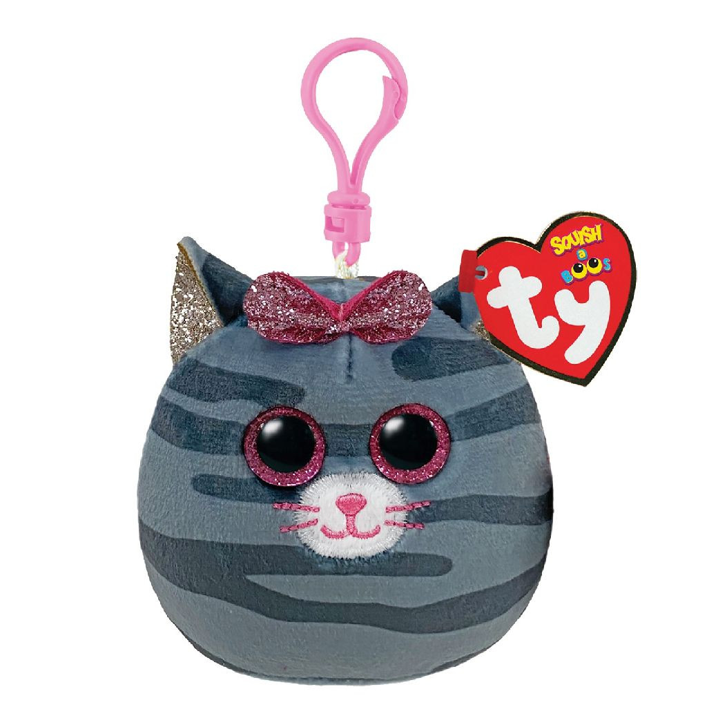 Ty Squish A Boo Clips Kiki Cat - Sleutelhanger - 8 cm