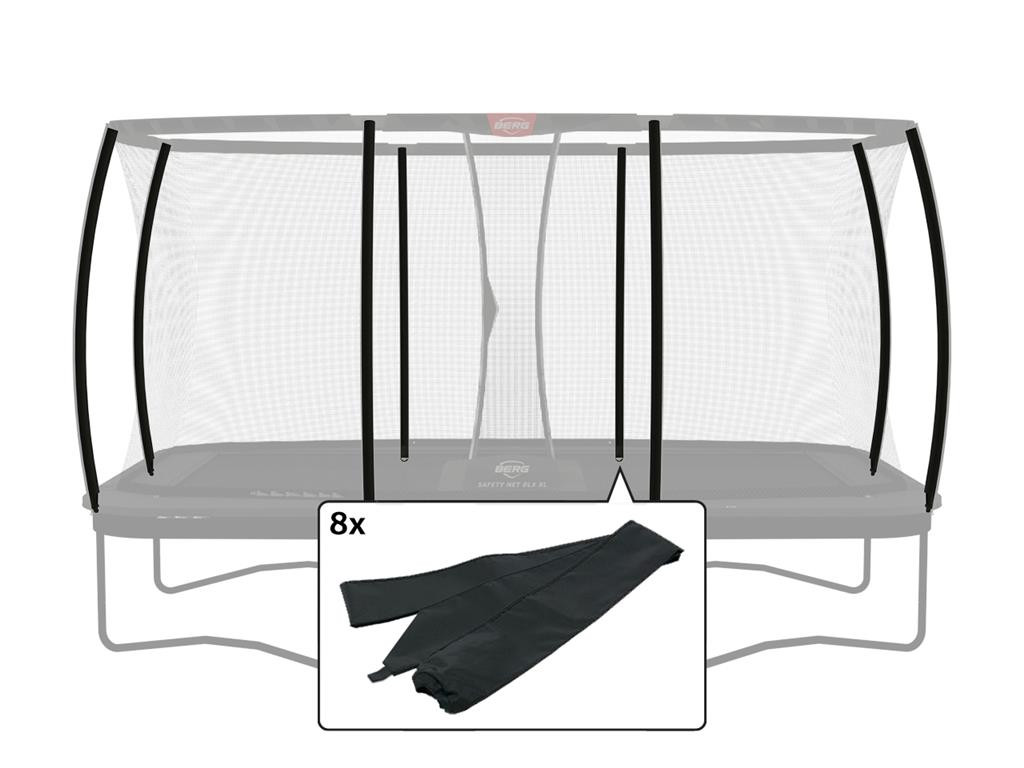 BERG Trampoline Veiligheidsnet Onderdeel - Ultim Safety Net DLX XL -  Paalhoezen (8x)