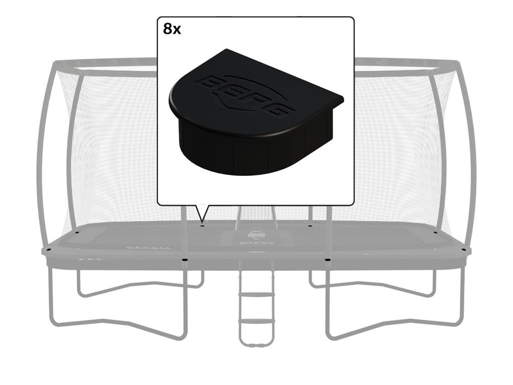 BERG Trampoline Veiligheidsnet Onderdeel - Ultim Safety Net DLX XL - Afdekdoppen 410 (8x)