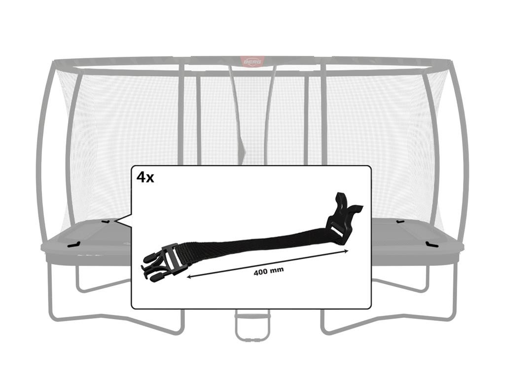 BERG Trampoline Veiligheidsnet Onderdeel - Ultim Safety Net DLX XL - Klikgespen (400mm) (4x)