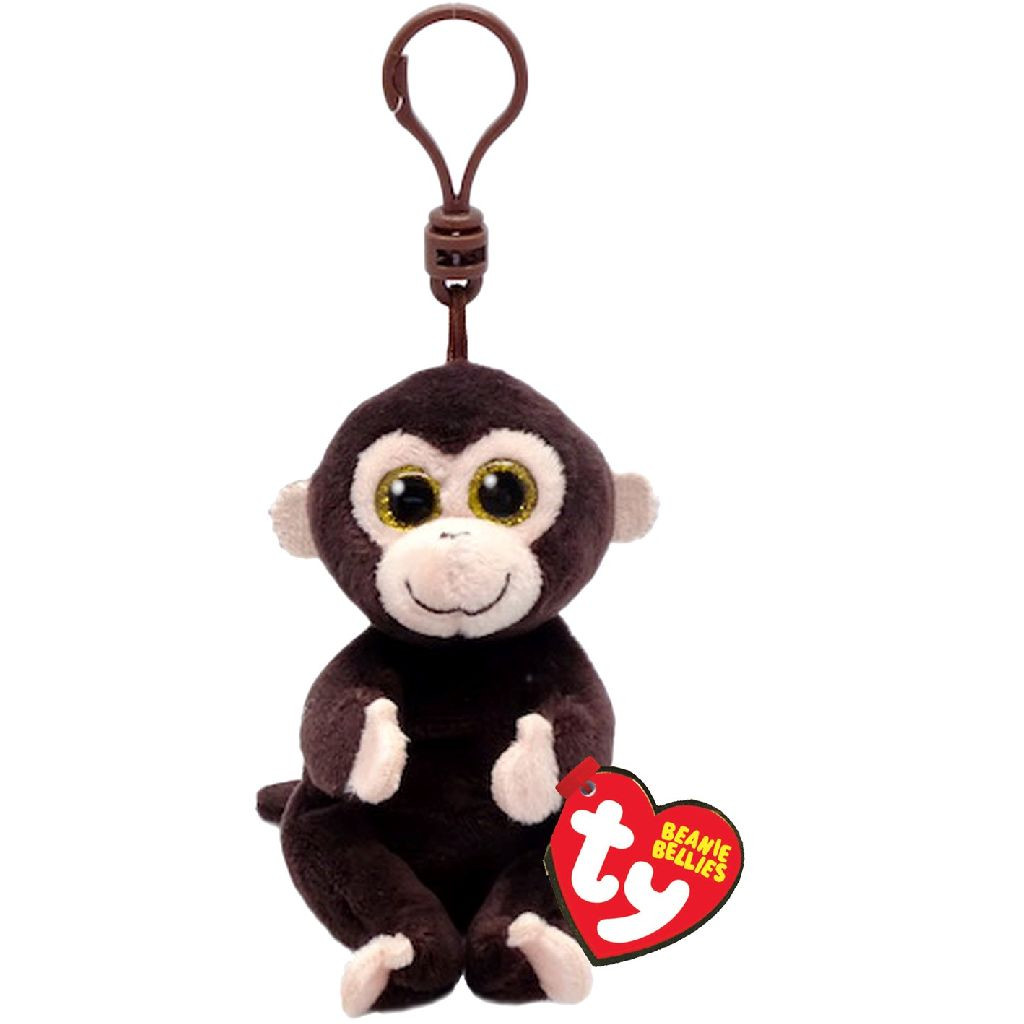 Ty Beanie Babies Bellies Clip - Matteo Monkey - Sleutelhanger - 10 cm
