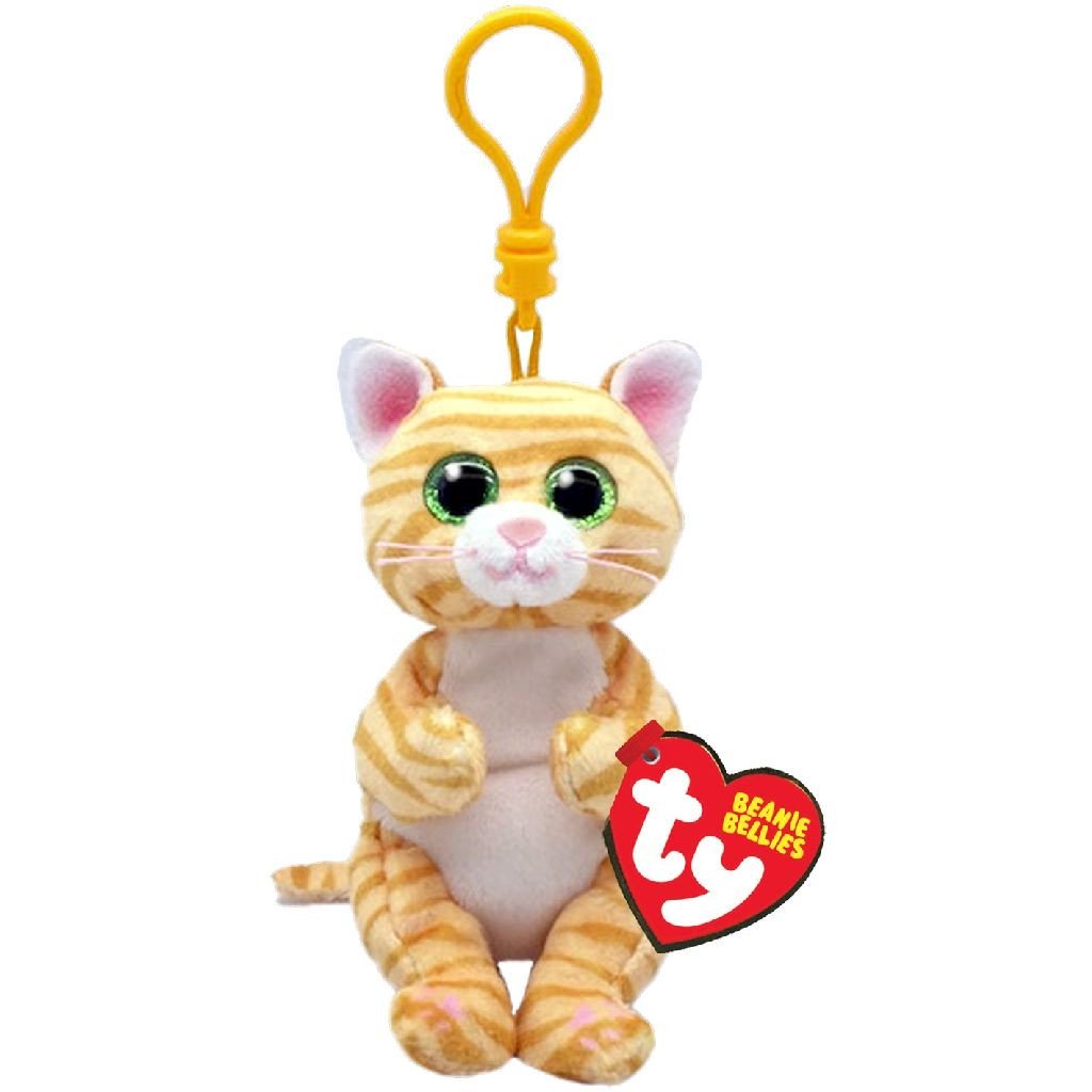 Ty Beanie Babies Bellies Clip - Mango Cat - Sleutelhanger - 10 cm