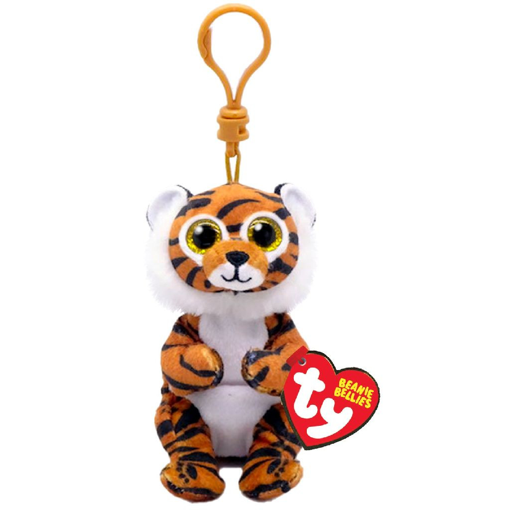 Ty Beanie Babies Bellies Clip - Clawdia Tiger - Sleutelhanger - 10 cm