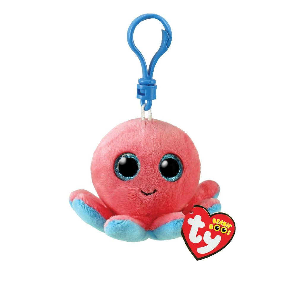 Ty Beanie Boo's Clip - Sheldon Octopus -Sleutelhanger - 7 cm