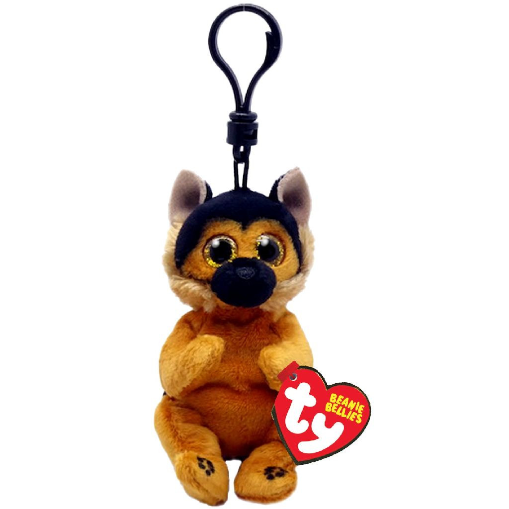 Ty Beanie Babies Bellies Clip - Ace German - Sleutelhanger - 10 cm