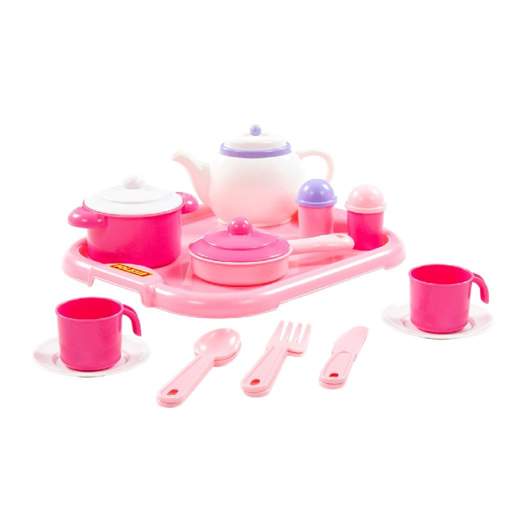 Polesie Serviesset - 19-delig - Roze - Wit
