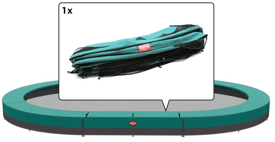 BERG Trampoline Beschermrand Grand Champion - InGround - 520 x 350 cm - Groen