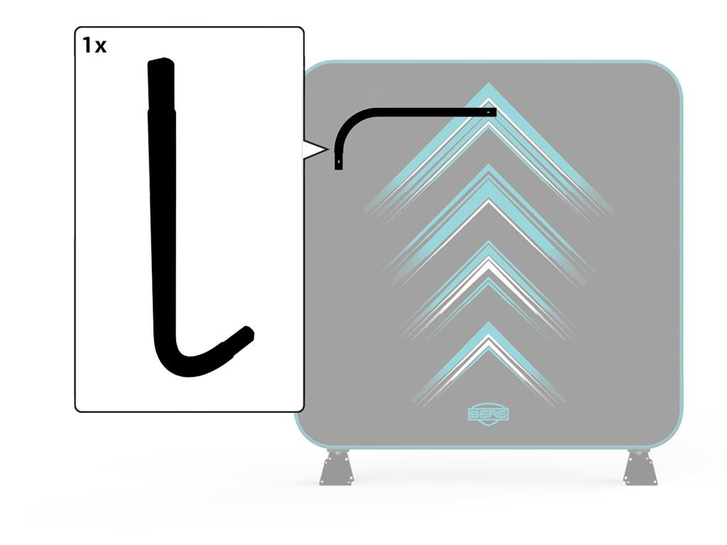 BERG AeroWall - Gebogen Frame Buis L 2x2