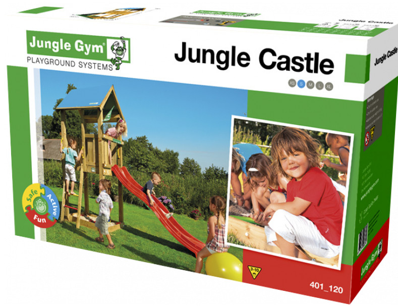Jungle Gym Speeltoren Castle - Doe het Zelf pakket - excl Hout en Glijbaan