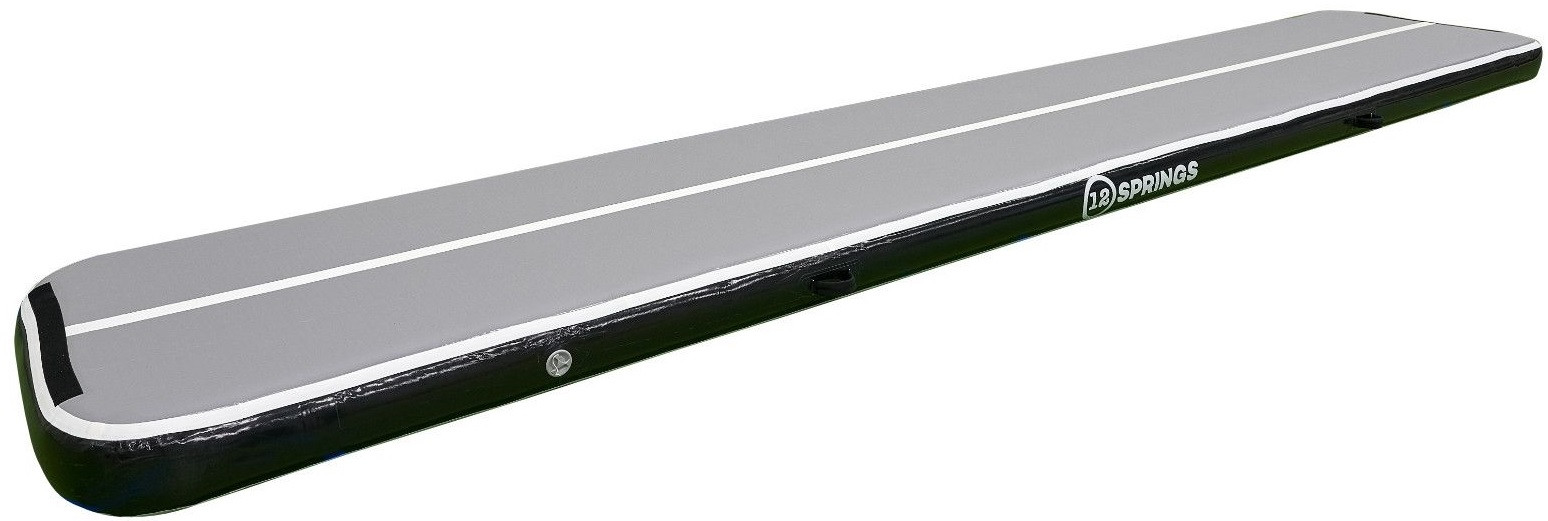 12SPRINGS Airtrack - 600 x 100 x 20 cm - Plus - Zwart