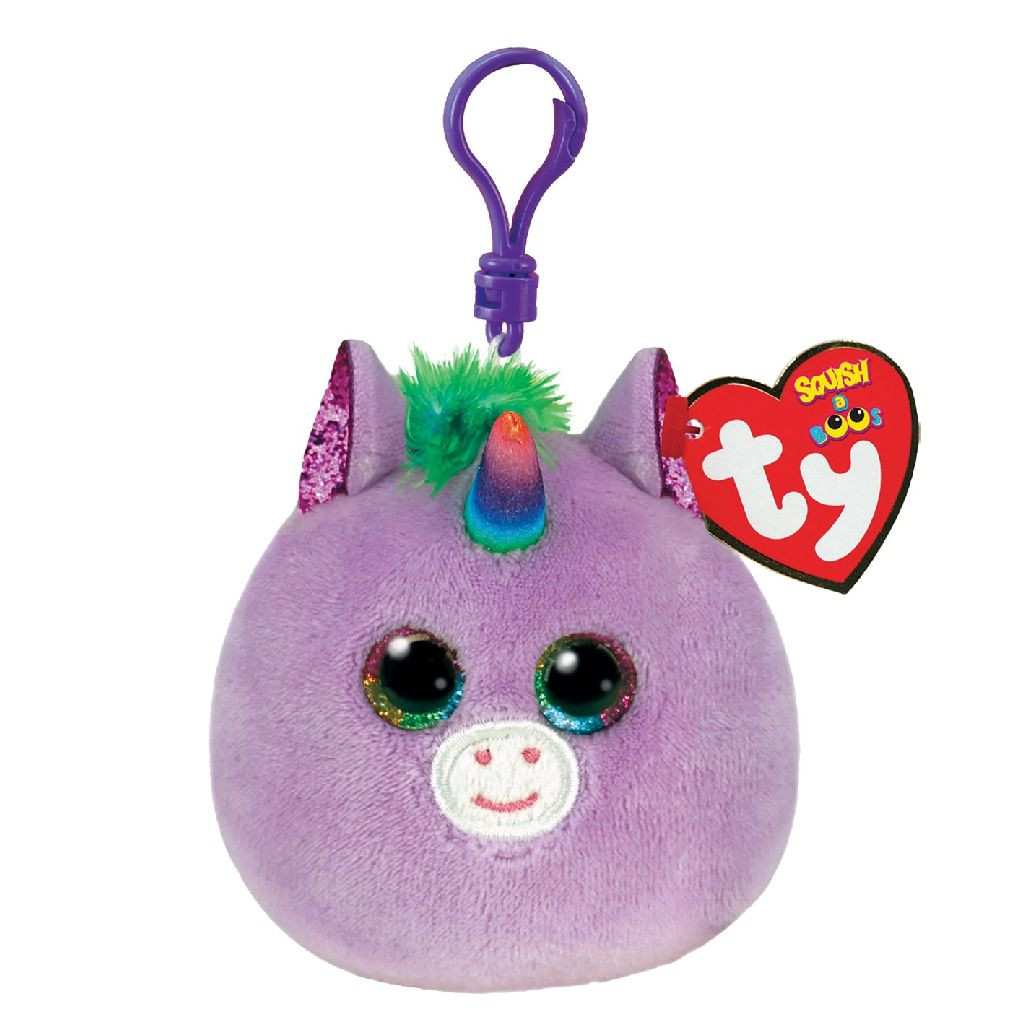 Ty Squish A Boo Clips Rosette Unicorn - Sleutelhanger - 8 cm