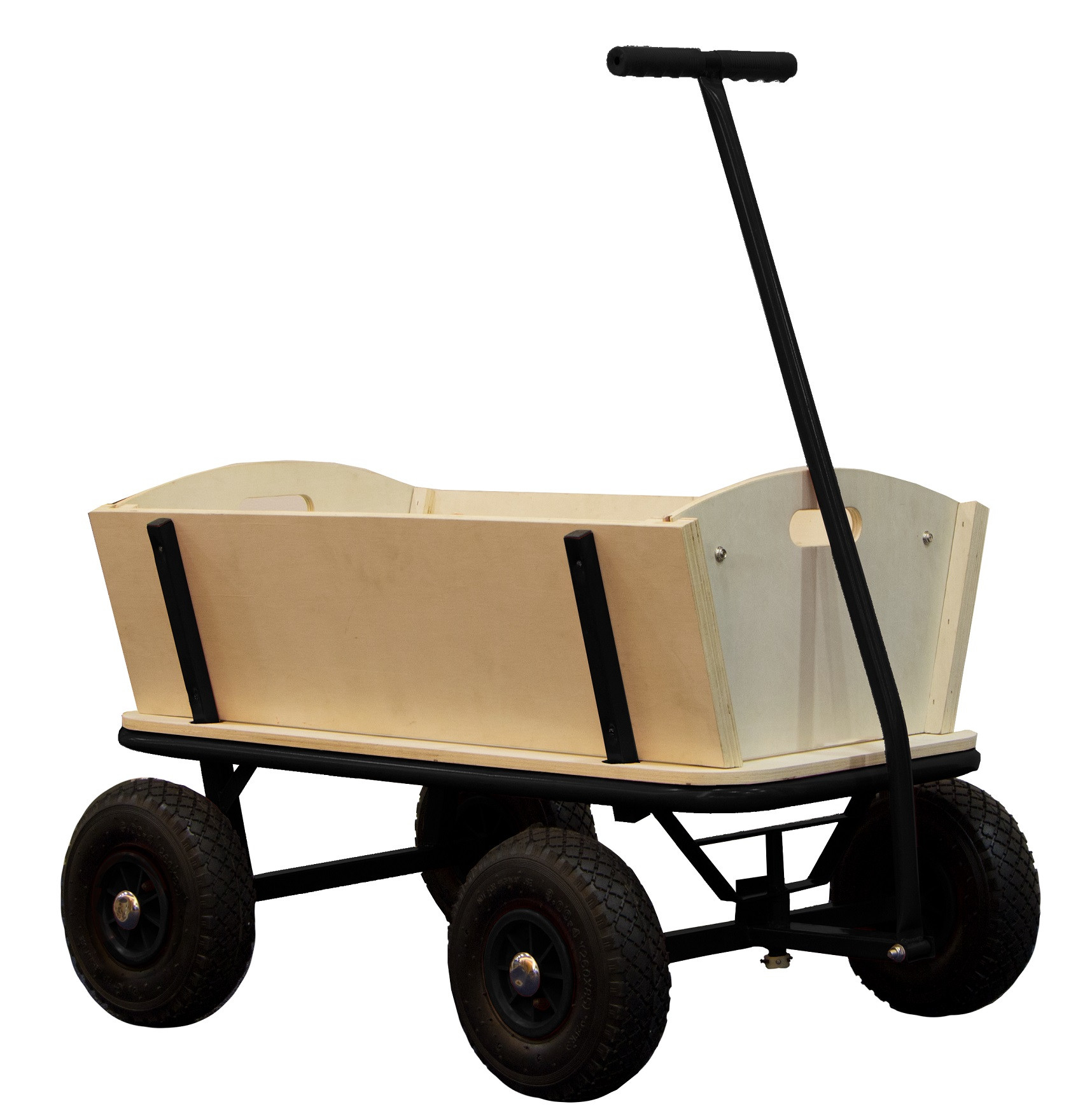 Bolderkar / Bolderwagen Billy met Luchtbanden - Black Edition -  Zwart