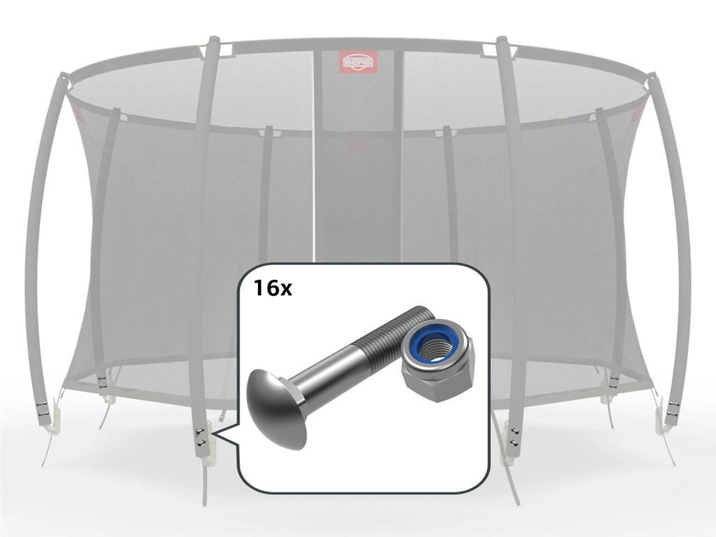 BERG Trampoline Veiligheidsnet Onderdeel - Safety Net T-Series - Montageset voor Klemmen