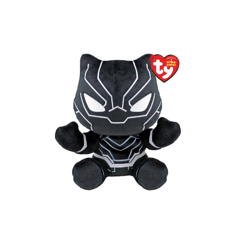 Ty Beanie Babies Marvel - Black Panther - Soft - 15 cm