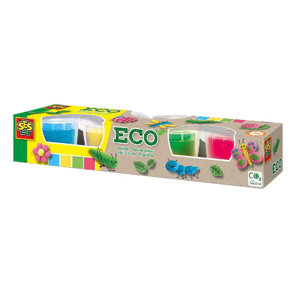SES 24911 Eco Klei - 4 x 90 Gram - Speelklei