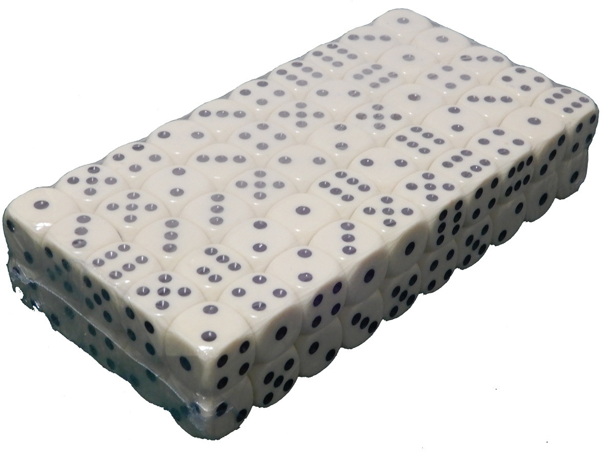 Dobbelstenen - 16 mm - 100 stuks