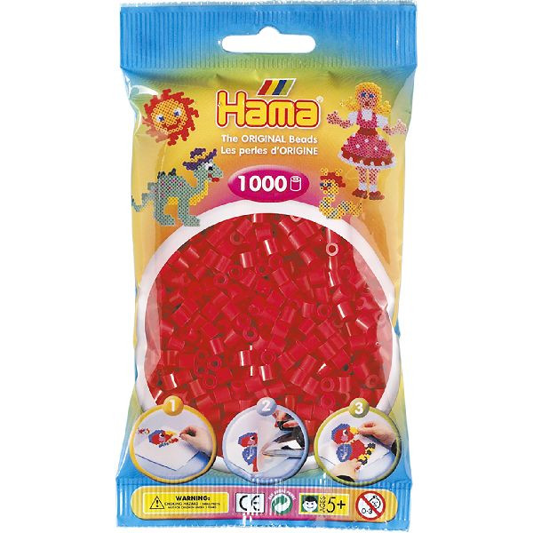 Hama 207-05 - 1000 Strijkkralen - Rood