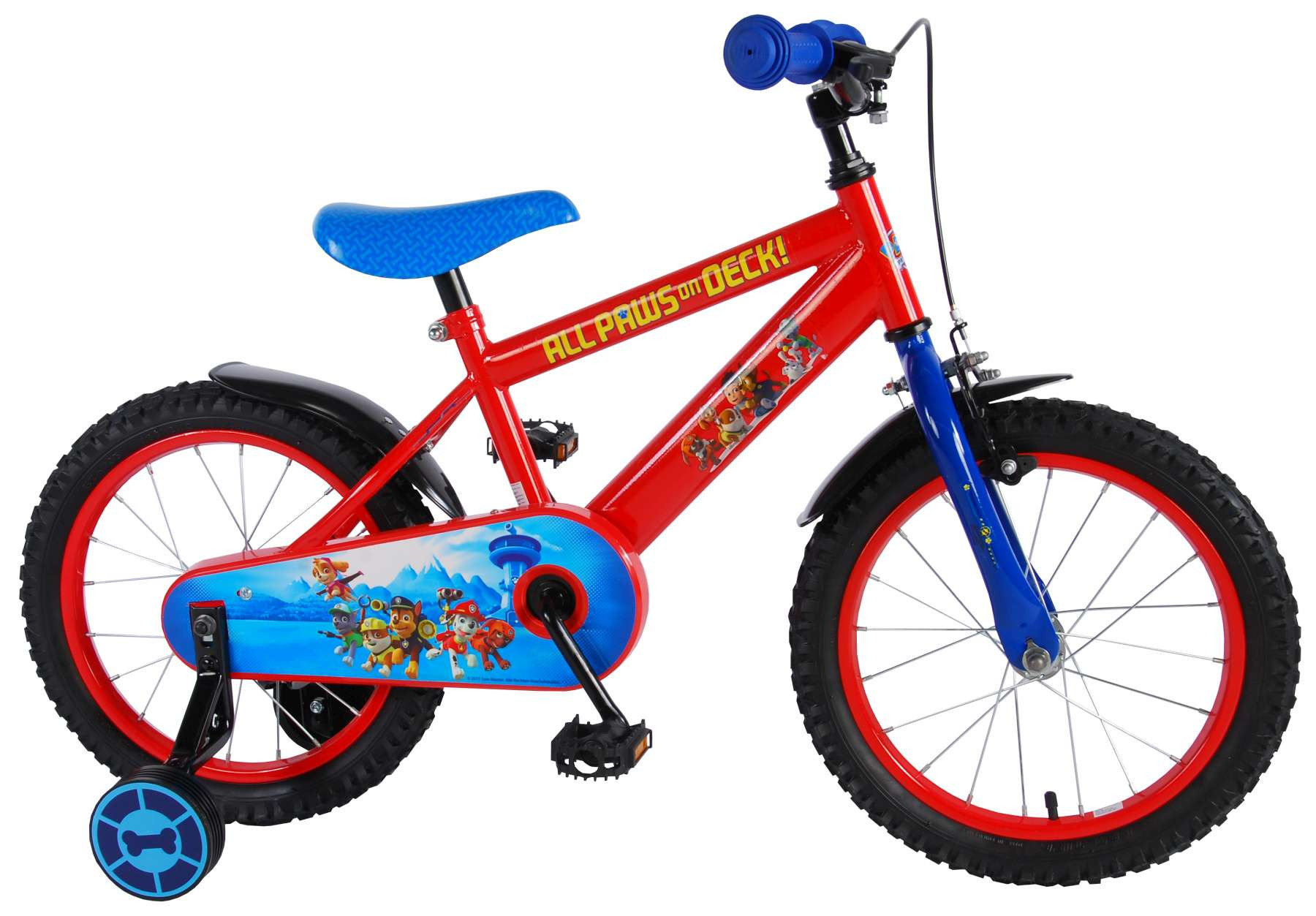 PAW Patrol Kinderfiets - 16 inch - Rood / Blauw